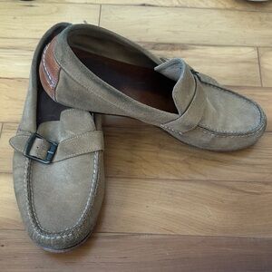 Frye Men's Brown Loafers with Buckle